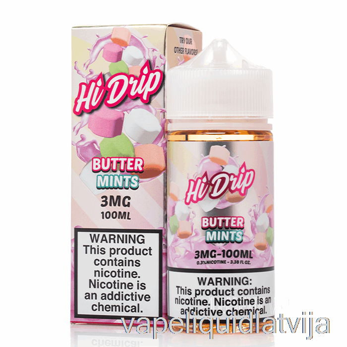 Sviesta Piparmētras - Hi-drip E-šķidrumi - 100ml 3mg Vape šķidrums